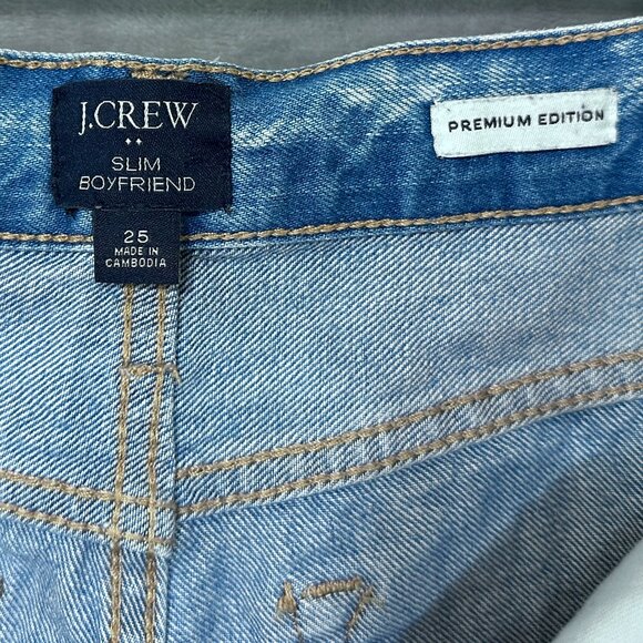 J.Crew Premium Edition Button-Fly Slim Boyfriend Jeans Sz 25 - Picture 4 of 13